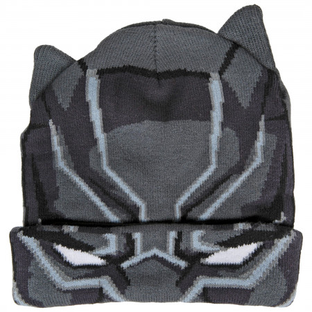 Black Panther Face Costume Pull Down Mask Beanie